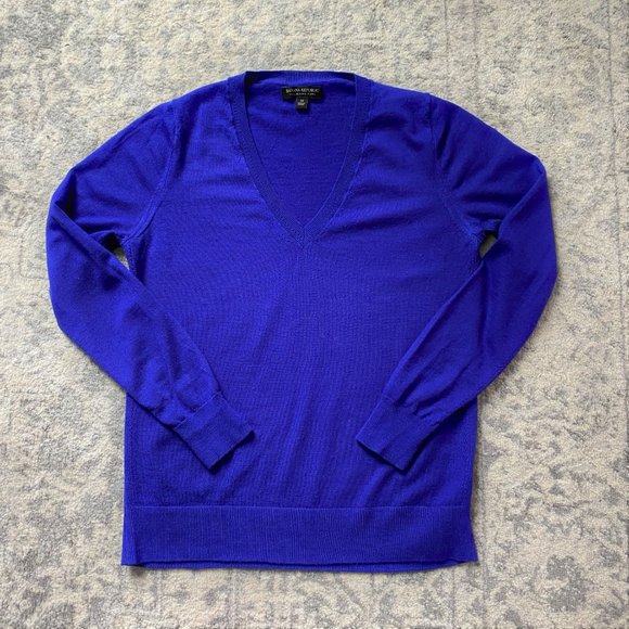 Banana Republic Sweaters - Banana Republic Blue 100% Merino Wool Sweater Sz M